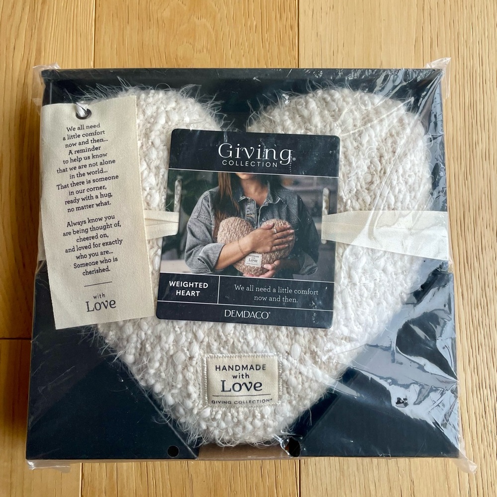 DEMDACO Giving Collection Weighted Heart Pillow - New in original packaging